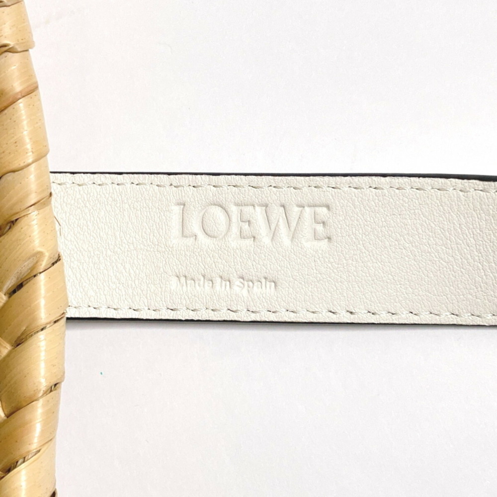 LOEWE Small Basket Bag A223S93X04 Raffia/Leather Beige Tote - Picture 9 of 10